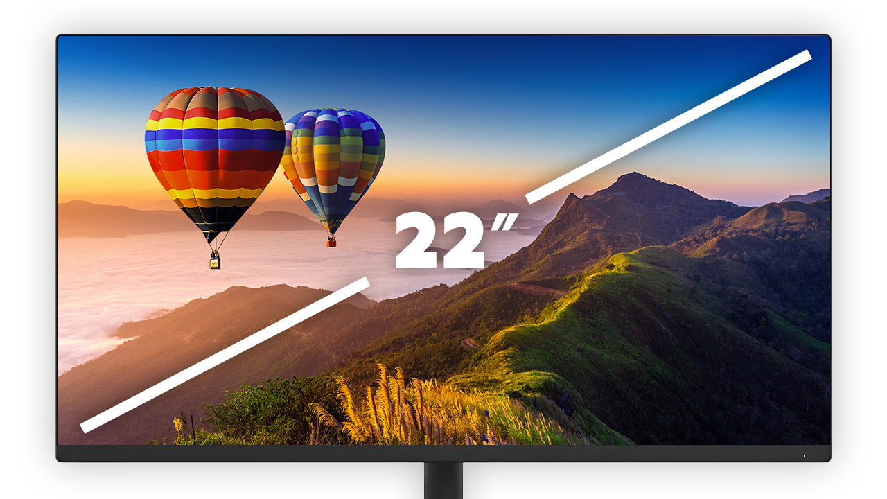 Monitor 22 cali Wielkość monitora poleasingowego - 22 cali przekątna