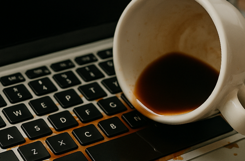 Zalany komputer – co robić, gdy laptop spotka się z wodą?