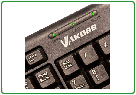 Klawiatura przewodowa USB VAKOSS TK-103PK USB
