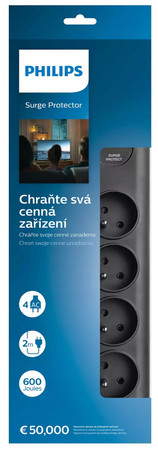 Listwa zasilająca Philips SPN7040BA/60 2m 4gniazda