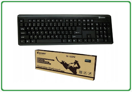 Klawiatura przewodowa USB VAKOSS TK-103PK USB