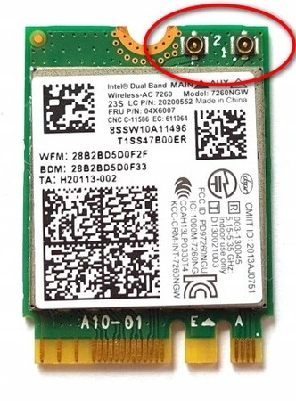 Anteny Wi-Fi PC Higl/Low Profile M.2 N