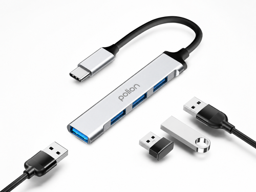 HUB USB C Polion 4x USB 2.0/3.0
