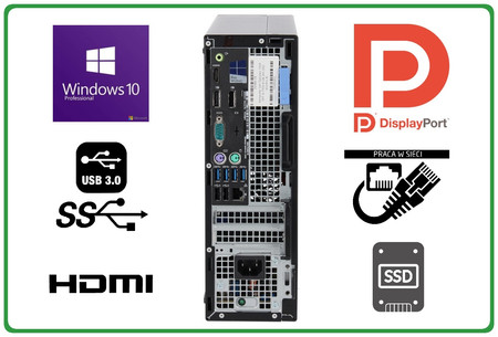 Dell 7050 i5-7500 8 GB 2 x 130 SSD DVDRW Win 10Pro