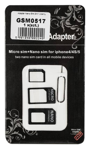 ADAPTER KART SIM M-Life 3w1 (nanoSIM/microSIM/SIM)