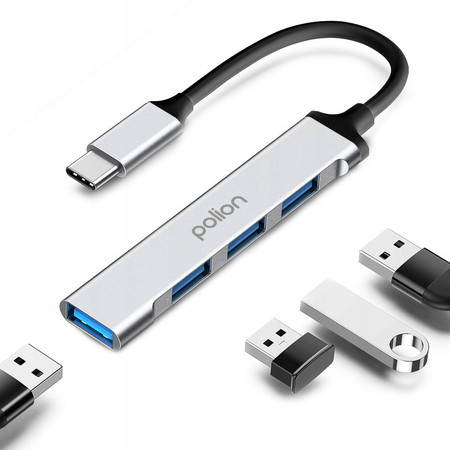 HUB USB C Polion 4x USB 2.0/3.0