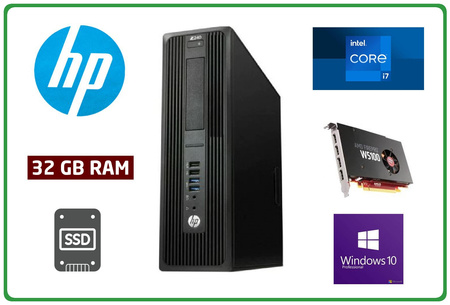HP Z240 i7-7700 32GB 260SSD SFF AMD FirePro 4GB