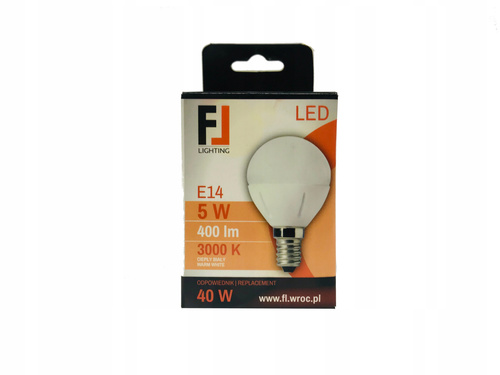 ŻARÓWKA LED E14 5W 400LM 3000K