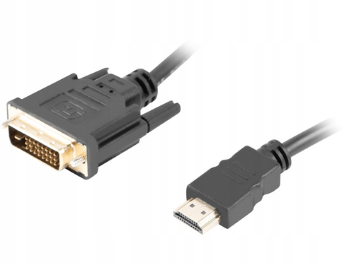Kabel HDMI(M) - DVI(M) Lanberg 0,5m czarny
