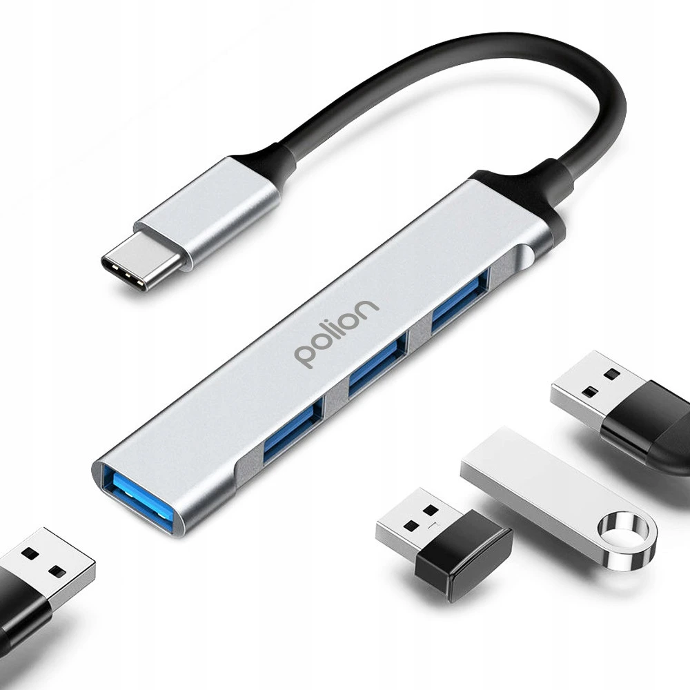 HUB USB C Polion 4x USB 2.0/3.0
