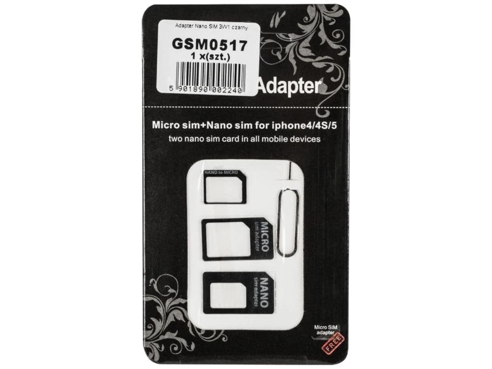 ADAPTER KART SIM M-Life 3w1 (nanoSIM/microSIM/SIM)